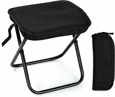 Imagen del producto de Silla de camping plegable, de acero al carbono, compacta y ligera, ideal para actividades al aire libre
