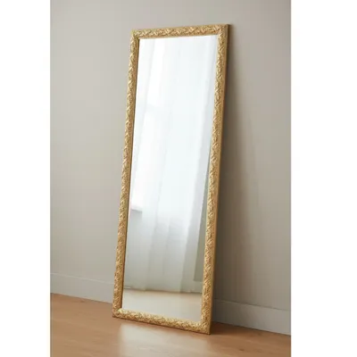 Immagine prodotto di MO.WA specchio da parete oro 55x145 specchio barocco a figura intera specchio classico cornice in legno dorato specchio per corridoio specchio per armadio specchio per guardaroba pavimento