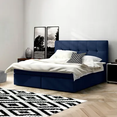 Produktbild von Boxspringbett 200x200cm mit Bettkasten - Bett mit Matratze und 2 Bettkästen - Schlafzimmerbett mit Topper - Bequem Doppelbett Holly Fresh11