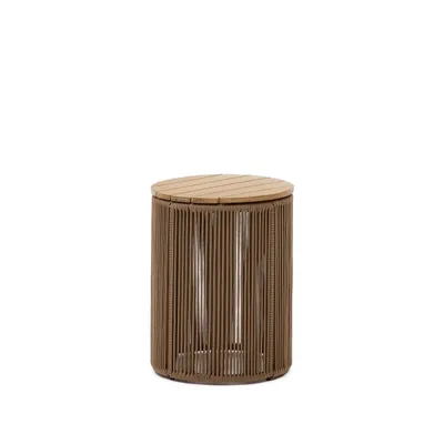 Produktbild von Couchtisch Dandara 40 x 52 x 40 cm Stahl Beige Akazienholz