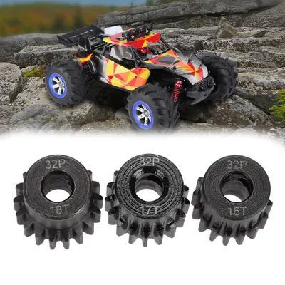 Produktbild von 32DP ¢5mm Motor Ritzel Set, 13-15T 16-18T 19-21T, Robustes Metall für 1/8 RC Autos, Schwarz (16T 17T 18T)