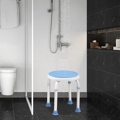 Image de TWOLIIN Tabouret de douche Tabouret de bain Hauteur réglable 360° pivotant 136kg - chaise de douche Aide à la douche Siège de bain (Tabouret de douche Hauteur réglable 360° pivotant - 2)