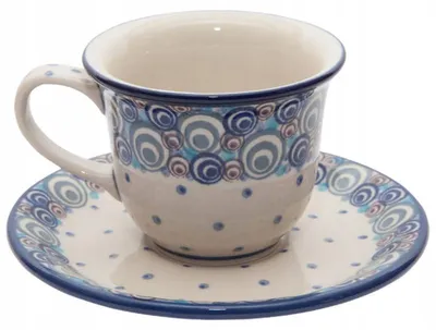 Produktbild von Ceramika Artystyczna Tasse Bolesławiec Vintage 150ml handgefertigt
