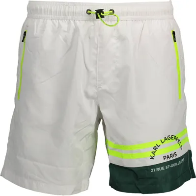 Produktbild von Weiße Herren-Badehose: Stilvoll & funktional mit Reißverschlusstaschen