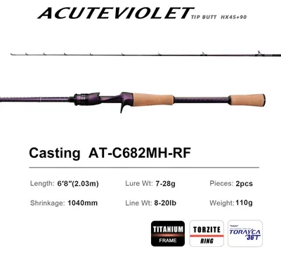 Immagine prodotto di Canna da pesca, design telescopico, azione rapida, AT-C682MH-RF