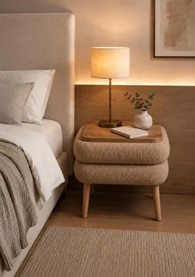 Produktbild von Skye Decor, Hochwertiger Nachttisch (Elterncode) aus Melamin, 40x45x50 cm, Braun