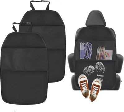 Produktbild von Auto Rücksitzschutz 2 Stück, Oxford Material, Schwarz, für Kinder