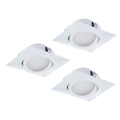 Produktbild von Eglo 95844 Pineda LED Einbauleuchte 3x6W schwenkbar 8,4x8,4cm Weiss