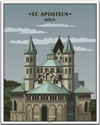 Productafbeelding van Vintage Reisposter St. Aposteln Keulen