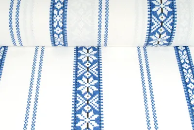 Obrázek produktu pro Plátno bavlněné, norský vzor - modrý, metráž, látky / 50cm