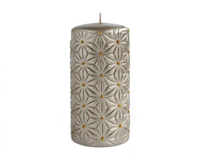 Obrázek produktu pro Nohel Garden Vánoční svíčka RAVENNA, válec, šampań, d7x14cm
