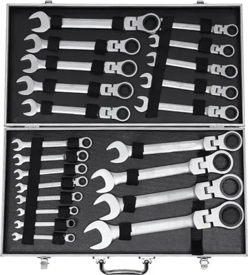 Obrázok produktu pre Sada kľúčov, 22 dielov, rozsah veľkostí 6-32 mm, strieborná