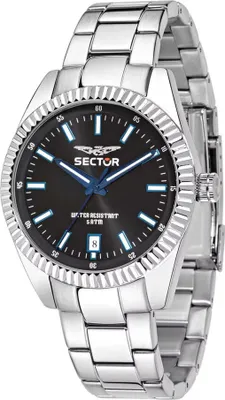 Produktbild von Sector Herren Analog Uhr Casual Edelstahl Armbanduhr silber USE53476001