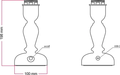 Image de Base pour lampe portable rechargeable pour abat-jour Cabless14