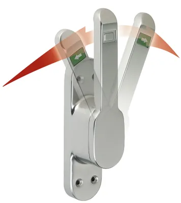 Produktbild von DENI Türtreibr.VARIO DIN L/R silber elox.LM 30mm Rundstange 10mm - 4220 0210 01