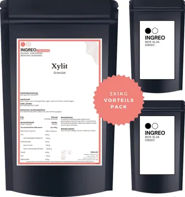 Produktbild von Xylit  Granulat (<40 Mesh) – 3kg (3X1kg)