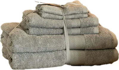 Produktbild von Home Deluxe - Handtuch Set - 6 tlg. CUDDLE - Hellgrau- Material: 100% Baumwolle I Handtuch Badetuch Duschtuch Set Handtuchset