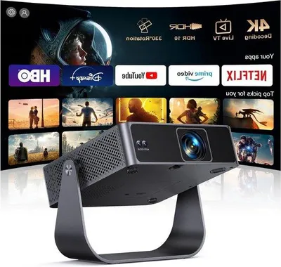 Imagen del producto de Proyector inteligente - Mini proyector - Cine en casa - Corrección automática de la imagen - 1080P Full HD - Negro