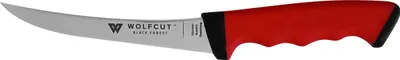 Zdjęcie produktu dla Nóż do trybowania 15 cm, zakrzywione, elastyczne ostrze, seria SoftGrip firmy WOLFCUT