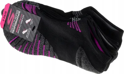 Zdjęcie produktu dla Skechers 3pk Womens Lowcut Socks S113864-BLK, Skarpety sportowe, Damskie, Czarny, Rozmiar: 36-40