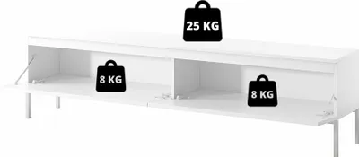 Image de Selsey Armoire TV Bemmi - Buffet bas, noir, 175 cm