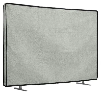 Produktbild von kwmobile 24" TV Abdeckung Indoor - Fernseher Hülle Bildschirmschutz Abdeckung - TV Bildschirm Staubschutzhülle - Fernsehabdeckung - Leinen Hellgrau