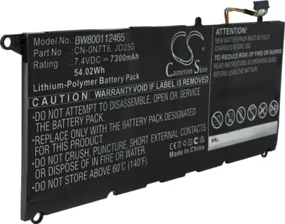 Produktbild von vhbw Akku kompatibel mit Dell XPS 13-9343, 13-9350, 13 9343, 13-9350-D1508, 13 2015 9343, 13 9350 Notebook (7300 mAh, 7,4 V, Li-Polymer)
