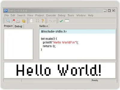 Produktbild von Hello World witziges Metallschild XL in 21x28 cm für Programmierer mit Quellcode