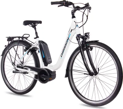 Produktbild von 28 Zoll E-Citybike Damenrad CHRISSON E-CASSIOPEA 7 Gang Shimano Nexus weiß matt BOSCH Active Line Powerpack 400