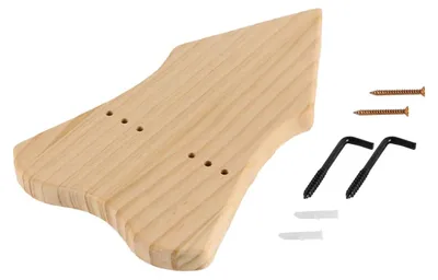 Wandmontage-Hangbord aus Kiefernholz mit Haken, 26,8 cm