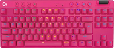Productafbeelding van Logitech G PRO X TKL, Draadloos, RF draadloos + Bluetooth, Mechanische schakelaar, QWERTY-indeling, RGB LED-verlichting, Paars