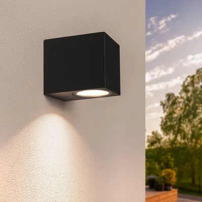 Produktbild von Ledvion Wandlampe IP54 35W Ohne GU10 Leuchtmittel schwarz dimmbar 220-240V