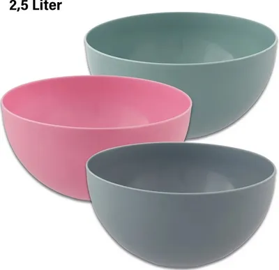 Produktbild von Centi Kunststoff Schüssel 2,5 Liter rund 20 x 10,5 cm pastellfarben