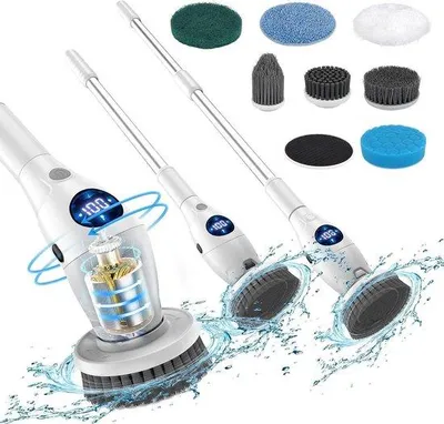 Immagine prodotto di Pulitori elettrici per le mani - senza batterie - con 8 testine intercambiabili - fino a 450 giri/min - Pulitori per le mani