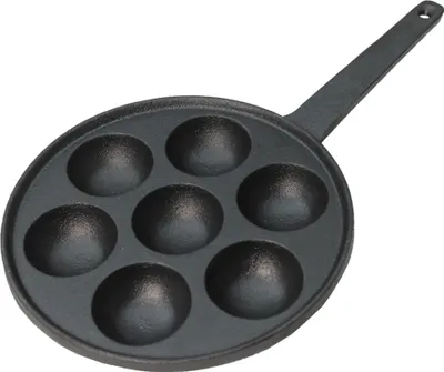 Produktbild von Pförtchenpfanne aus Gusseisen - 7 Vertiefungen - Muffins, Spiegeleier, Vorspeisen etc.