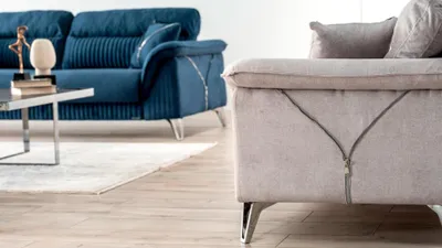 Zdjęcie produktu dla Wygodna 3-osobowa sofa o nowoczesnym designie Idealna do stylowego mieszkania