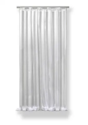 Produktbild von Vorhang Kräuselband weiss 140x175 cm Streifen Voile halb transparent Gardine