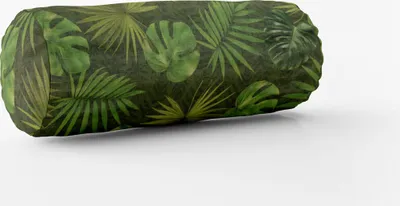 Produktbild von SCHÖNER LEBEN. Kissenhülle Beschichtung Palmen Blätter grün Größe 15x40cm (ØxB) Nackenrolle 15x40cm (ØxB) Nackenrolle Größe