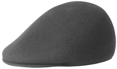 Kangol warme Flatcap Schiebermütze in grau