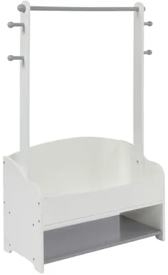 Image de Portant à vêtements et étagère en bois Ginger Home - Gris-blanc