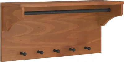 Image de Porte-manteau mural SANDNES 87x30x42 cm bois massif pin
