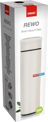Produktbild von BANKETT Thermosflasche Clever REWO 420 ml, Beige
