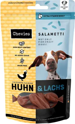 Produktbild von Chewies® SALAMETTI Huhn mit Lachs 200g