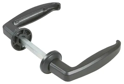 Image de Béquille double pour porte métallique 35-50mm carré 7mm noire - IBFM - 535/7