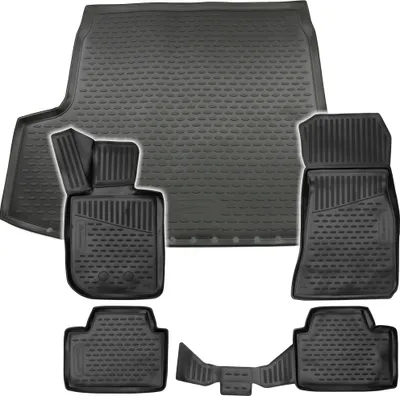 Produktbild von Gummi Kofferraumwanne + Fußmatten Set für 3er BMW G21 Touring, Bj. 2019-