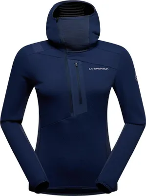 Zdjęcie produktu dla Bluza z kapturem Big Wall Pullover Hoody W, Night Sky/Chalk, M, ZAMF022B46W04M, Polar damski do wspinaczki górskiej - La Sportiva