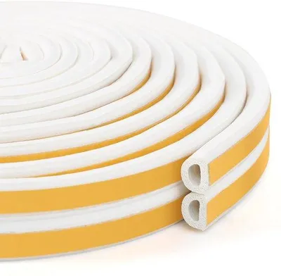 Obrázek produktu pro Silikonová těsnicí páska – samolepicí gumová těsnicí páska v roli – 9 mm x 6 mm, 10 m, bílá