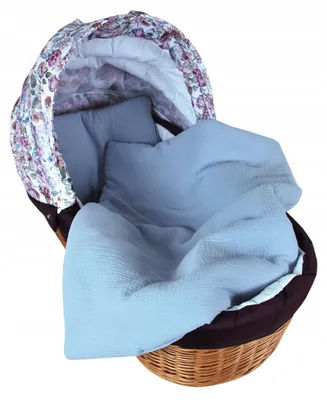 Produktbild von BabyLux Musselin Babydecke mit Kissen 60x75 cm