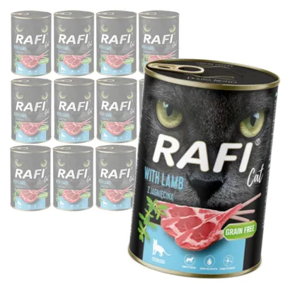 Zdjęcie produktu dla Rafi Cat Adult 12x400g Bezzbożowa Mokra Karma Dla Kotów Sterylizowanych Z Jagnięciną