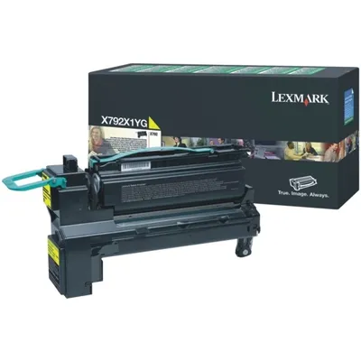 Image de Lexmark X792X1YG Cartouche toner jaune d'origine Lexmark return program (00X792X1YG,0X792X1YG,X792X1YG)